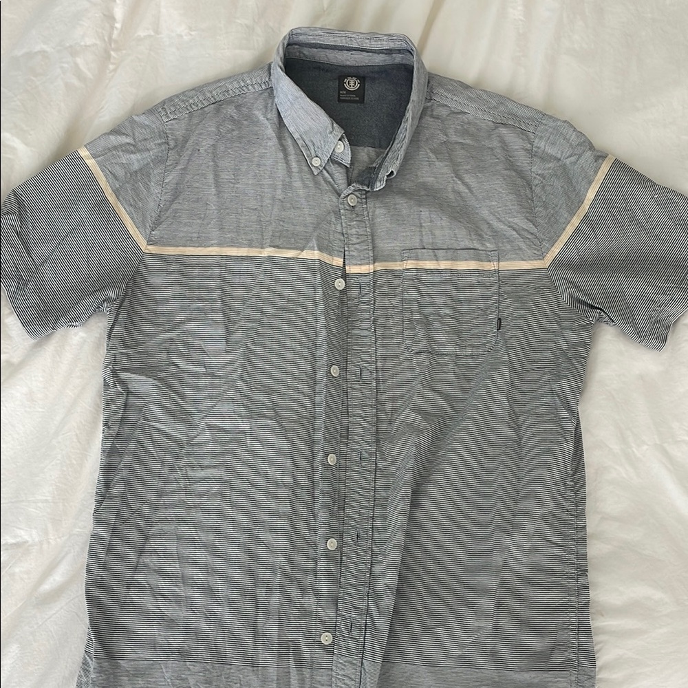 Element Men's Blue Button-Up Shirt